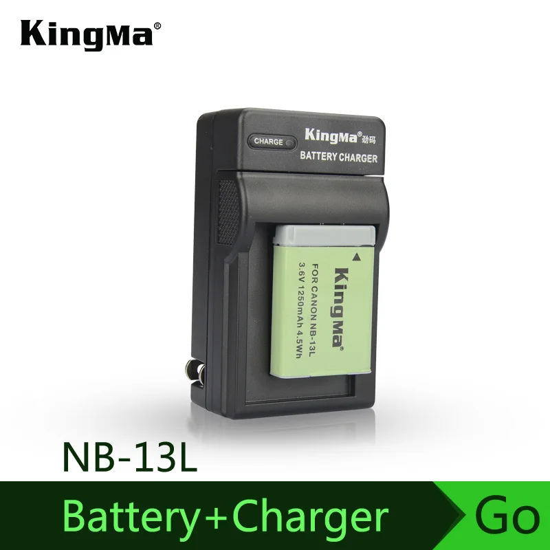 KingMa NB 13L Battery (1 Pack) and Charger for Camera NB 13L PowerShot