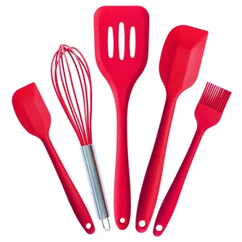 

5PCS Kitchen Silicone Pastry Cooking Sets Cook Tools Bakware Pastry Oil Utensil Basting Brush Spatulas DIY Baking Tools Gadgets