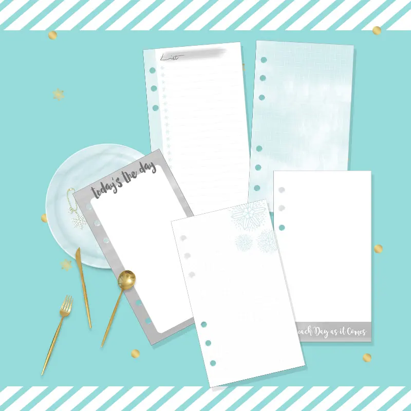 

Lovedoki Dokibook Free shipping 2019 A5 A6 A7 snowflake blank lattice Kawaii planner paper notebook pages wholesale stationery