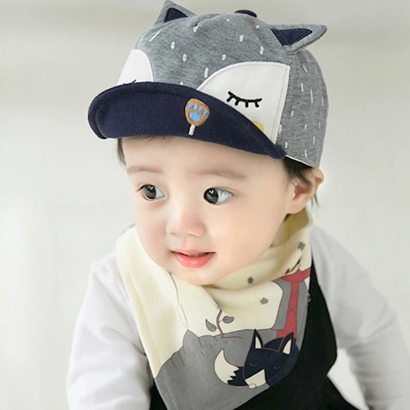 Newborn Baby Baseball Caps Boys Hats Bib Children infant gorras head
