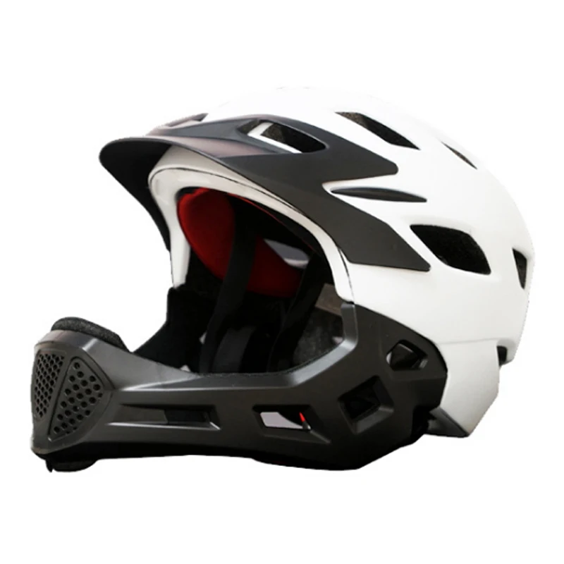 

LOCLE Outdoor Professional Sport Skateboard Skating Helmet Children Mouth Protection Full-covered Roller Helmet Ultralight 370g