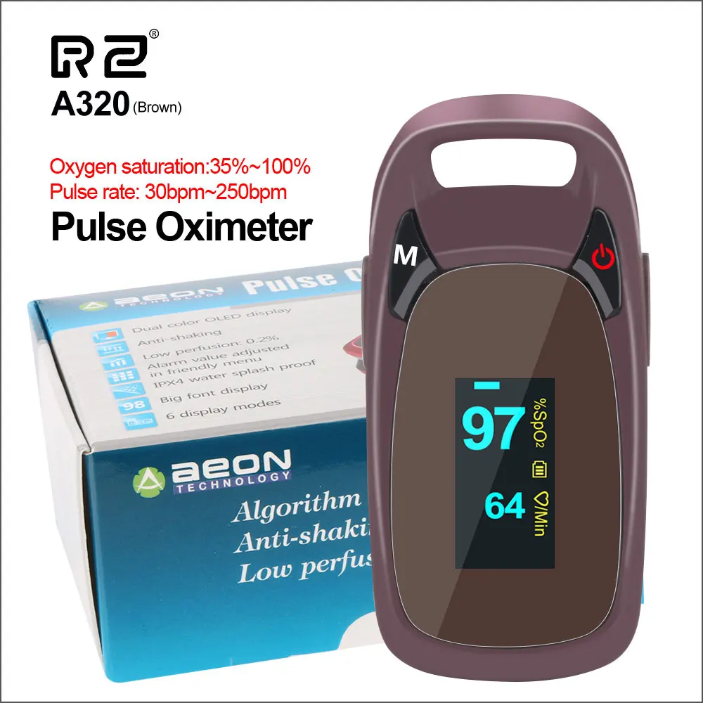 

RZ Blood Pressure Pulse Oximeter Pulsoximeter Finger Digital Portable Pulse Oximeter Fingertip Medical Equipment JZKB02 Oximeter