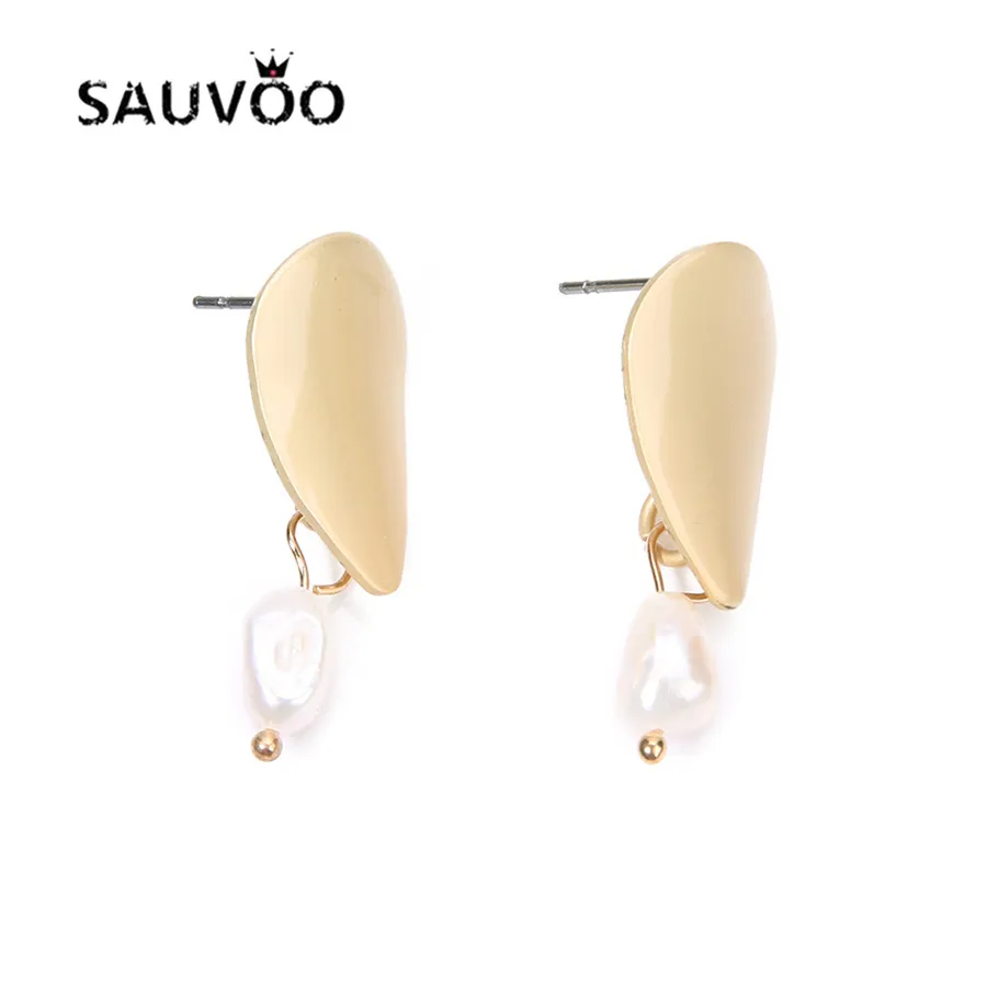 

SAUVOO Women Fashion Geometric Drop Earrings Girls Party Wedding Wearing Irregular Classic Earrings Luxury Jewelry Cool Earrings