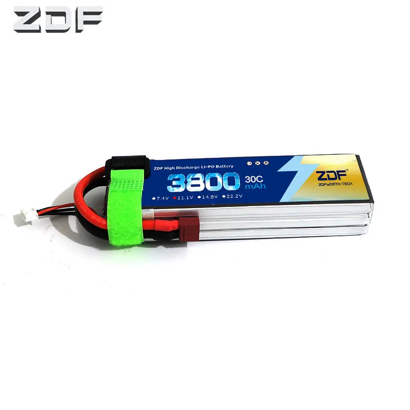 Аккумулятор ZDF Lipo 11 1 В 3800 мАч 30C 3S MAX 60C T/XT60 LiPo RC аккумулятор для радиоуправляемого