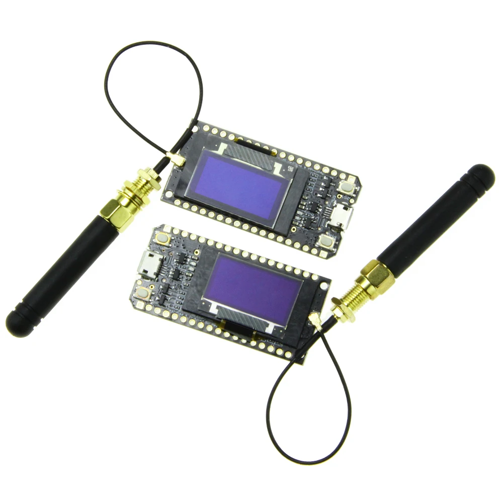 2 шт. ttgo lora32 868/915 мГц esp32 Lora OLED 0.96 дюймов синий Дисплей Bluetooth WI-FI esp-32 Совет по развитию Модуль с телевизионные антенны