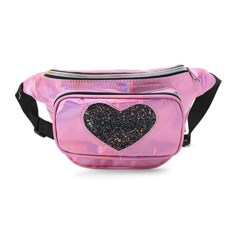2019 new Holographic Fanny Hip Pack Cute Phone Pouch Iridescent Waist Bag Heart Sequin Rainbow Bum with Adjustable Belt 2019 new Holographic Fanny Hip Pack Cute Phone Pouch Iridescent Waist Bag Heart Sequin Rainbow Bum with Adjustable Belt
