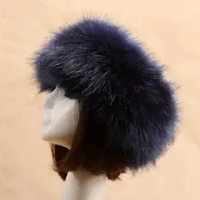 Модная пушистая женская шапка из искусственного лисьего меха, зимняя Лыжная шапка с ушками, теплая шапка