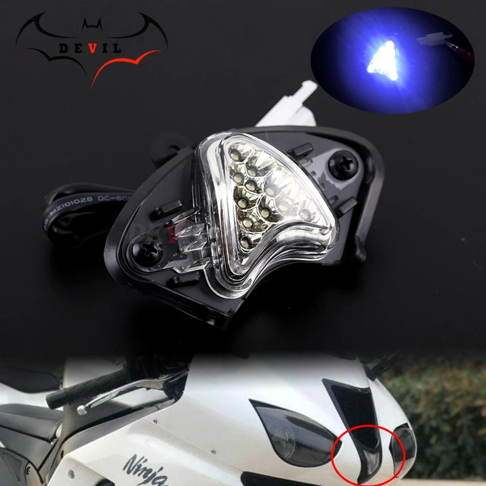 Для KAWASAKI ZX 6R ZX6R 2007 2008 передняя фара противотуманная светодиодная Передняя