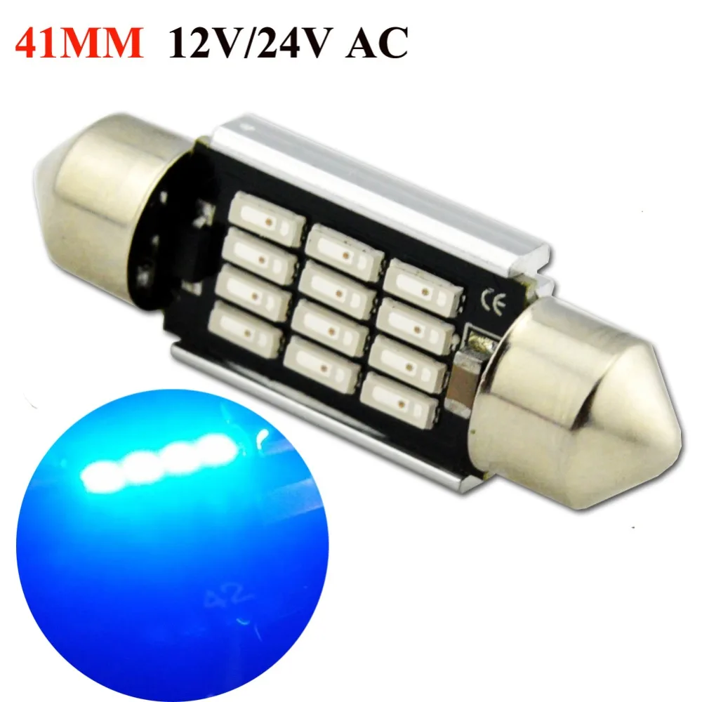 2x41 мм 42 C5W C10W супер яркий 4014 12SMD Автомобильный светодиодный фестон светильник Canbus
