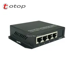 10/100 м 1F4E 4 порта Оптическое волокно media converter одиночный режим