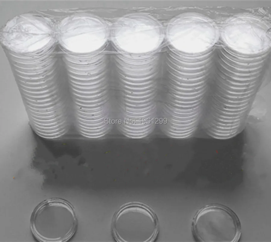 

Coins plastic capsule , free shipping Direct Fit H27mm display case 100pcs/lot,extra cases for the broken ones