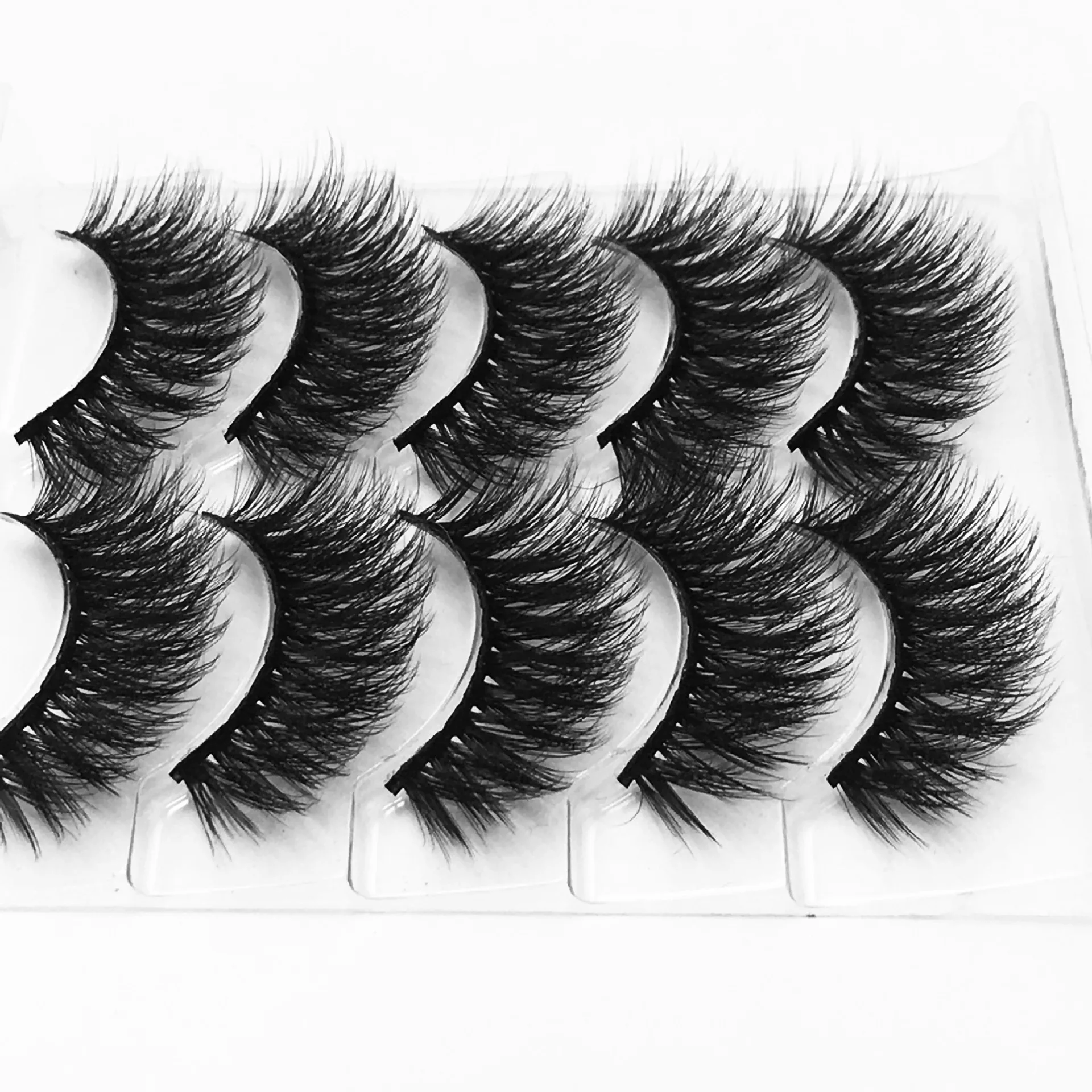 5 пар мягких смешанных стилей накладные ресницы 3D норковые волосы длинные Wispy Natrual накладные ресницы Пернатые расклешенные разнообразные ресницы