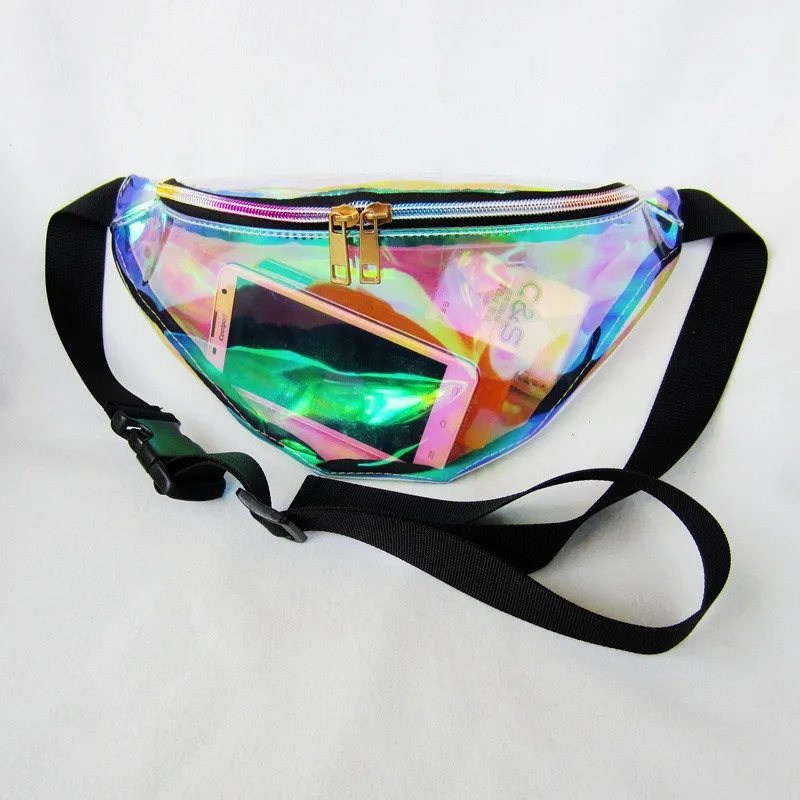 Модная стильная лазерная прозрачная поясная сумка в стиле Харадзюку, Женская поясная сумка-банан, поясная сумка унисекс bolso cintura
