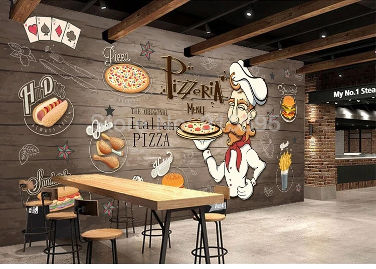 de madeira, comida, pizza, restaurante, cozinha, pintura de personalidade