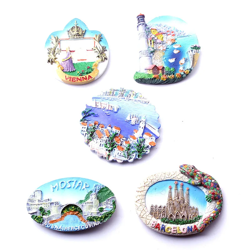 

1PC Resin 3D Fridge Magnet Greece Side Maroc Handmade Souvenir