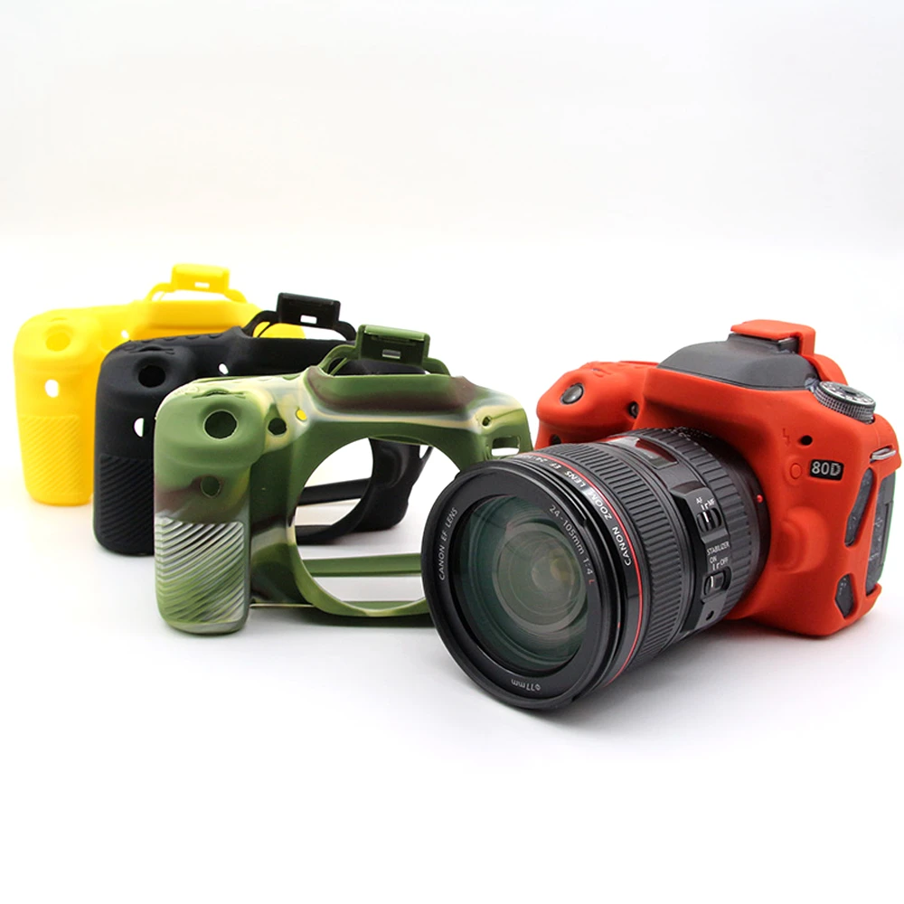 Nice soft Silicone Case For Canon 80D Camera Video Bag Camera Case Rubber Protective Body Cover