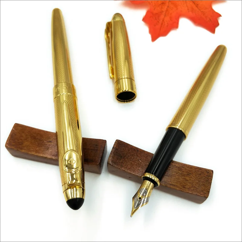 Yushun Высококачественная перьевая ручка золотого цвета чернильная ручка канцелярский подарок; ручка для школы и офиса
