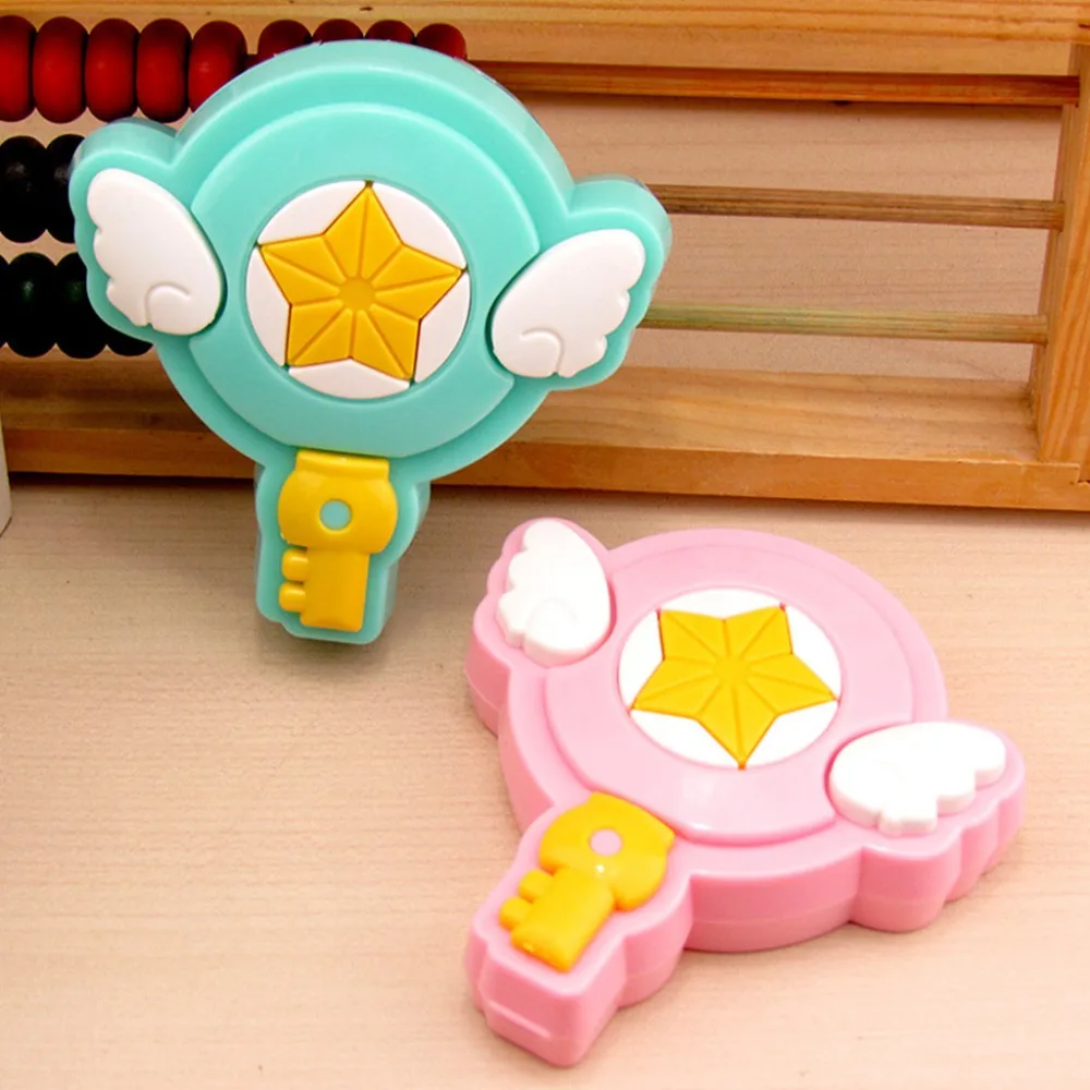 

Card Captor Sakura Invisible Glasses Case Angel Wing Contact Lens Case Portable Mini Us-pupil Storage Beauty Box Travel Kit Girl