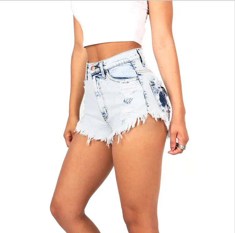 

Broken Hole Denim Hot Short Pants Sexy Casual Short Womens Clothing