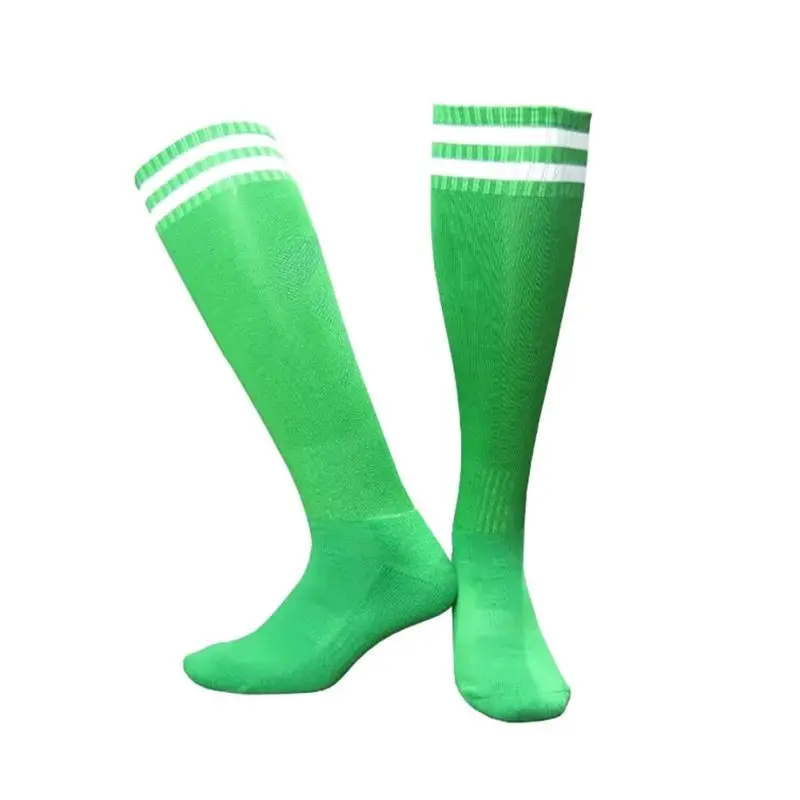 Модные мужские компрессионные полосатые носки; Гольфы выше колена; мягкие эластичные дышащие гольфы - Цвет: Зеленый