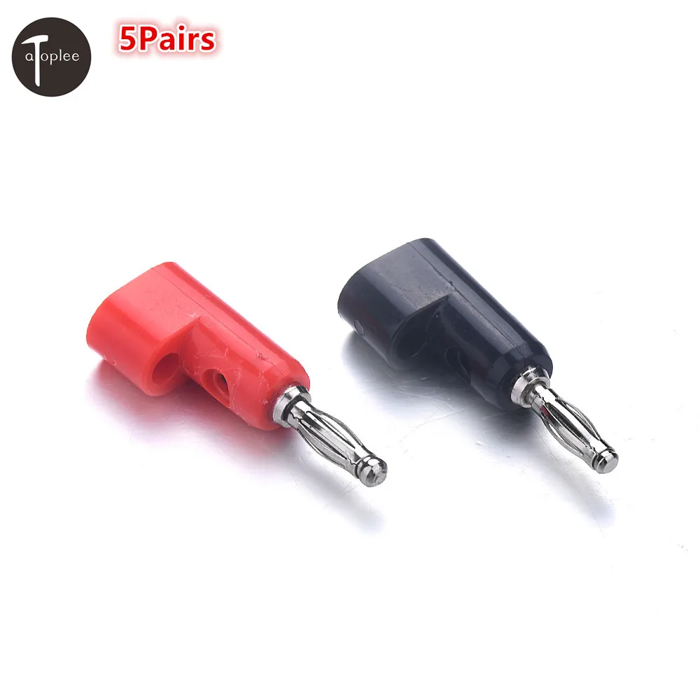 

10PCS 40mm Length Banana Plug Copper High Current Insulated Shrouded Stackable Connector Soldering Type