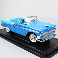 1:18 дорожные фирменные Классические chevy 1956 CHEVROLET BEL AIR игрушечные машинки модели масштабная модель машинки миниатюрный из коллекции для