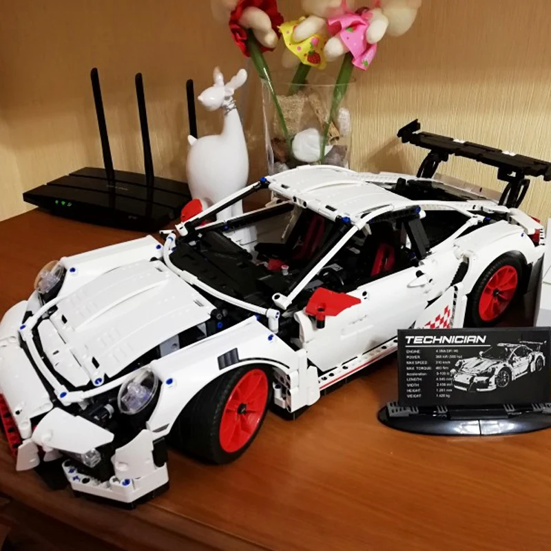 

20001 20001B Technic series Race Car Building Kit Blocks Toys for Children Compatible with Legoings 42056 No Box