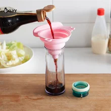 BXLYY Горячие пищевой Многофункциональные Силиконовые Складная воронка 1 шт. кухня кулинария инструмент переносная Воронка бак funnel.7z