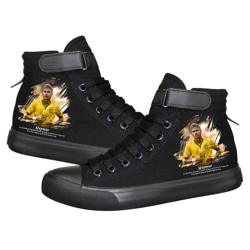 HOT SALE Neymar canvas shoes flat student Casual shoes gift for teenagers high quality luminous printing shoes