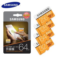 Samsung micro cartão sd 100% original, cartão de memória evo plus 64 gb tf de classe 10 c10 95 micro sdxc UHS-1 4k mb/s