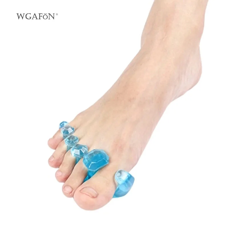 

WGAFON 1 pair Yoga 5-toes fixed separator Hallux valgus orthosis Silica gel Toe separator Overlapping toes correction Foot Care