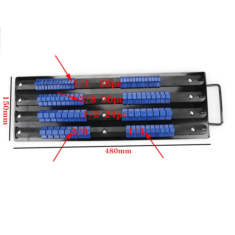 Монтируемая розетка, рейка, держатель, органайзер, раздвижные 1/4 3/8 1/2, лоток, подставка, рельсовый инструмент, органайзер для хранения