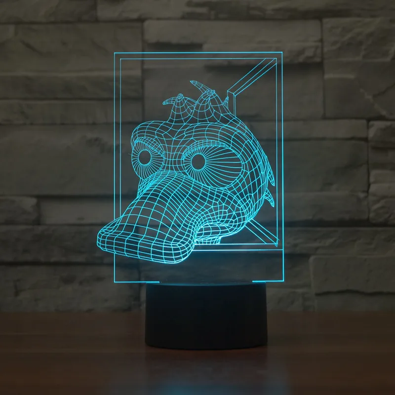 Duck Night light3D Bedroom Bulb Lamp 7 Color Changing RGB ...