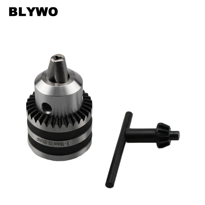 

Heavy Duty 3-16mm Drill Chuck With Key 1/2-20UNF or B16 Power Tool Accessories