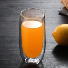 250 мл двойное прозрачное стекло простая термостойкая кофейная чашка творческое яйцо в форме стеклянные круглые чашки для сока