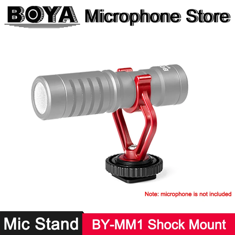BOYA Shock Mount Shockmount Standard Hotshoe Cold Hot Shoe Mount 1/4