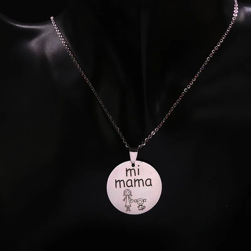 Семейное ожерелье s из нержавеющей стали Mama Forever мальчик кулоны для девочек ожерелье ювелирные изделия для женщин дети семья член Рождественский подарок N2407