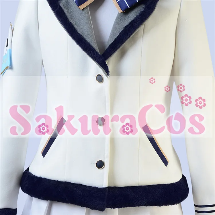 Любовь! Солнце! Aqours Чор рождественское платье Рубин Чика Dia Mari Yoshiko Riko косплэй костюм Хэллоуин форма полный набор S-XL
