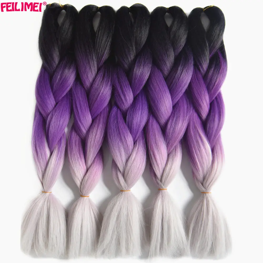 gray braiding hair__