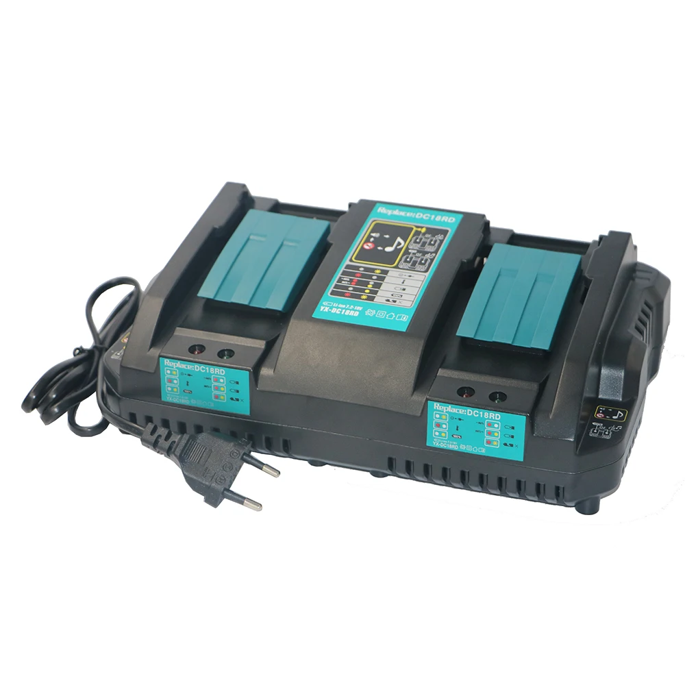 

New Dual Replacement Charger for Makita,Li-ion battery,BL1830,BL1430,DC18RC, DC18RA,DC18RCT,100-240V,50/60HZ