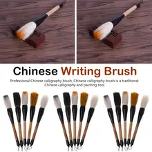 1 шт. кисточка для китайской каллиграфии ручка козья шерсть деревянный вал кисть для краски художественная стационарная масляная краска ing щетка