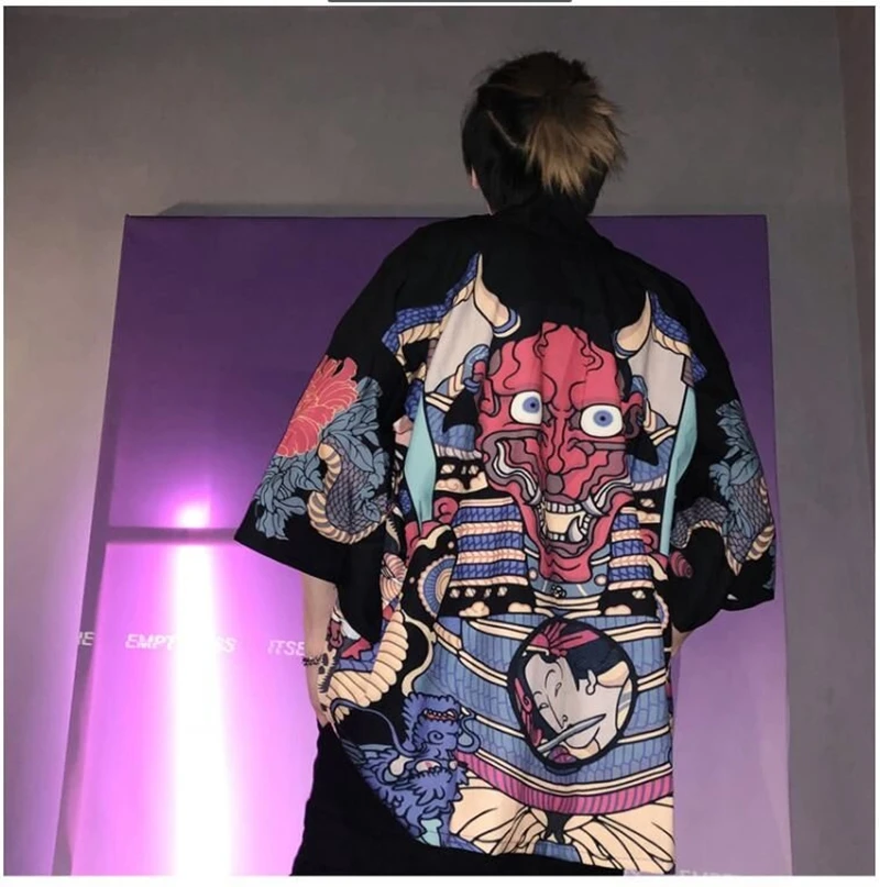 Samurai Costume Yukata Japanese Kimono Traditional Harajuku StreetwearSamurai Costume Yukata Japanese Kimono Traditional Harajuku Streetwear