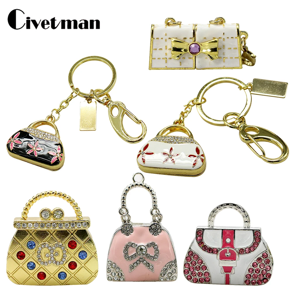 

USB Flash Drive Handbag Pen Drive Gift Jewelry 4GB 8GB 16GB 32GB 64GB Pendrive Purse Bag USB Stick Memory Disk Ladies Gifts