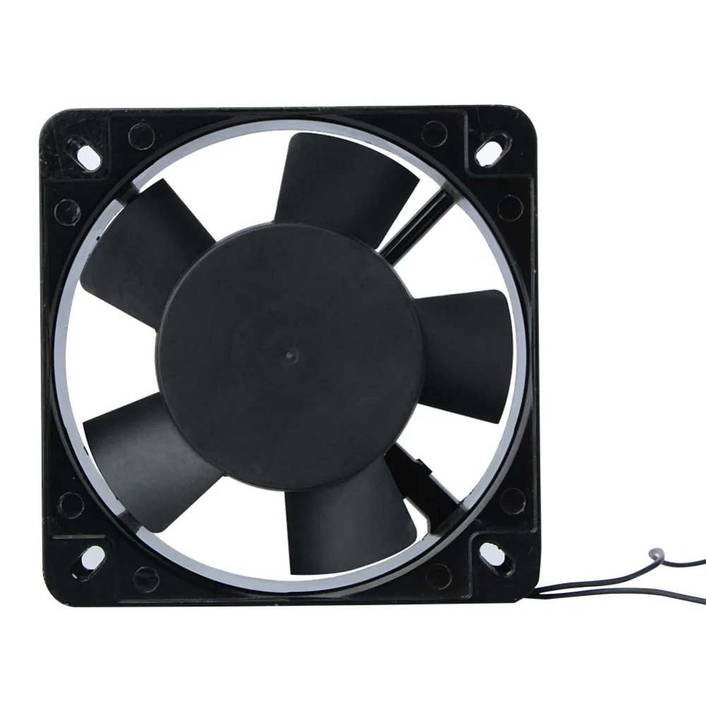 

Black 120x120x25mm 2 Wire 0.1A AC Axial 220 240V Metal Industrial Cooler Cooling Fan P15