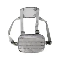 Нагрудные сумки с регулируемым карманом в стиле хип-хоп Уличная Функциональная сумка на ремне сумка через плечо серый