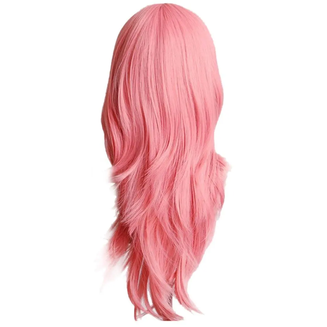 Similler для женщин 2" коричневый длинные кудрявые синтетические Косплей парики для вечерние, рождественские высокотемпературные волокна волос фиолетовый красный зеленый - Цвет: 70 pink