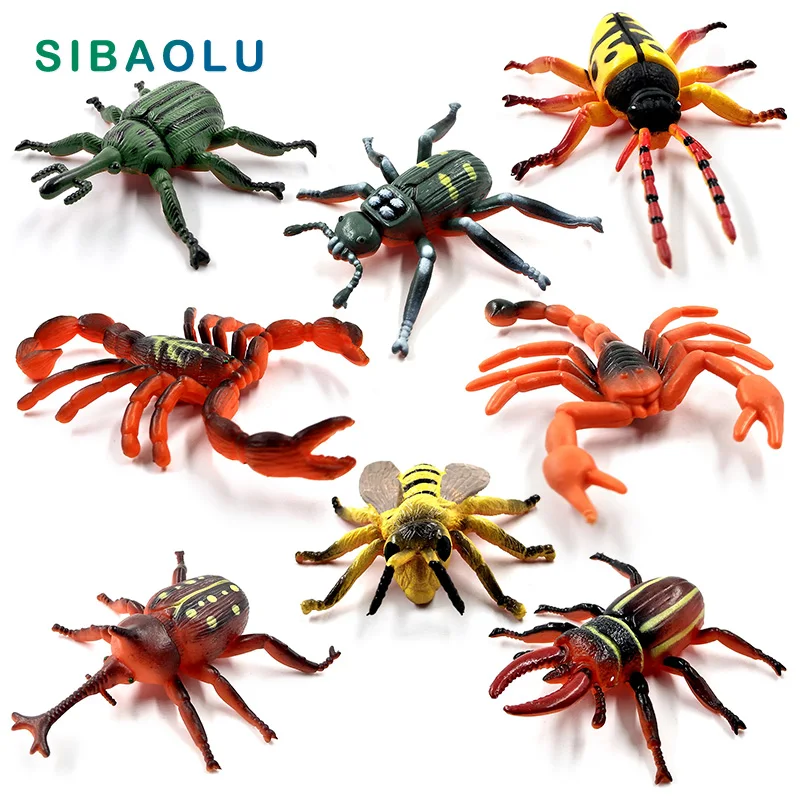 

8pcs Simulation Scorpion insect figurine Animal model DIY Bonsai home decor miniature fairy garden decoration accessories modern