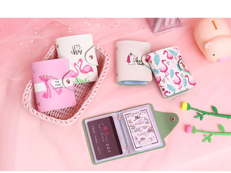 Милый розовый мульти-карта индивидуальная карточная посылка Женская 20 карточная посылка Корея клип мини мультфильм небольшой свежий