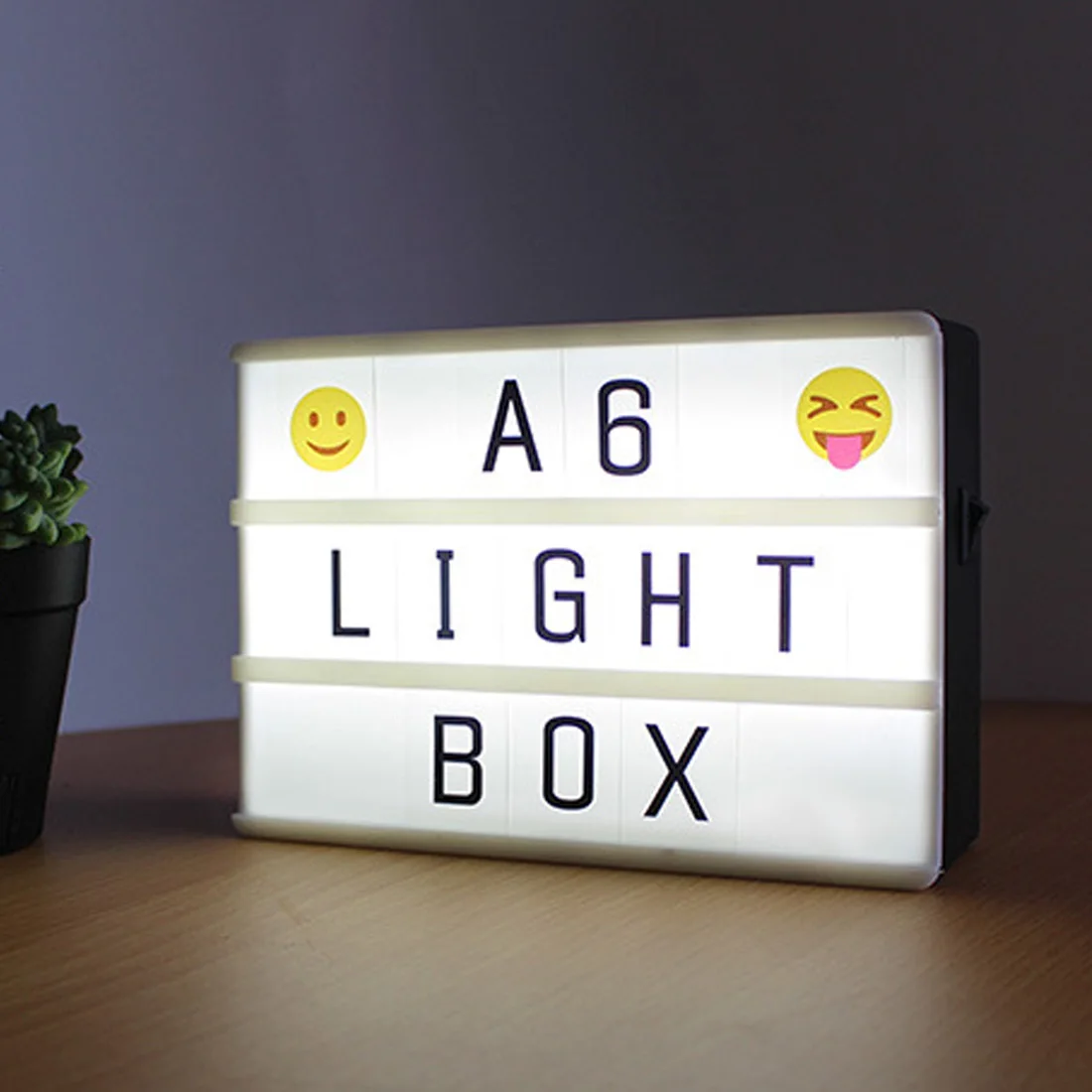 

Combination Cinematic Light Box A6 Lightbox Light Letters Card LED Lamp Luminous Box DIY Symbols Numbers