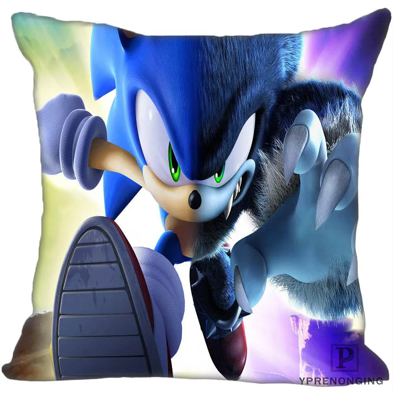 Квадратный чехол для подушки на заказ Sonic the Hedgehog, Наволочка на молнии, чехол 35X35,40x40,45x45 см(с одной стороны) 180522-02-226 - Цвет: Square Pillowcase